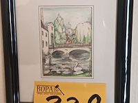 Lot 339 - kader brugs stadszicht - afbeelding 1 van  2
