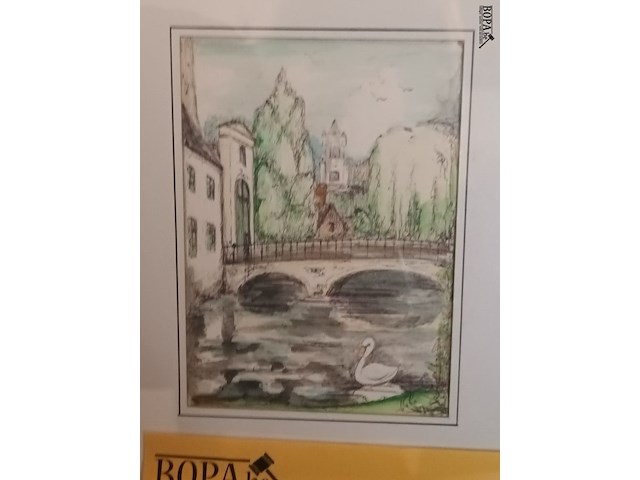 Lot 339 - kader brugs stadszicht - afbeelding 2 van  2