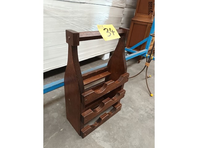 Lot 34 - eiken wijnrekje - afbeelding 2 van  3