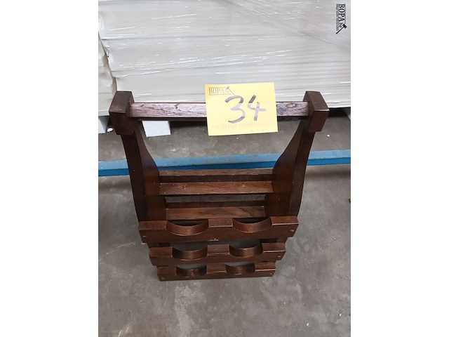Lot 34 - eiken wijnrekje - afbeelding 3 van  3