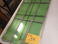 Lot 34 - glas in lood. 4 stuks - afbeelding 1 van  3