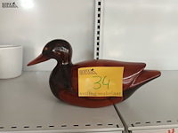 Lot 34 - houten decoratieve eend - afbeelding 1 van  3