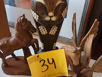 Lot 34 - houten dieren deco.5 stuks - afbeelding 1 van  5
