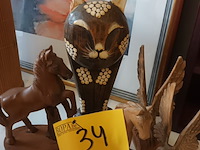 Lot 34 - houten dieren deco.5 stuks - afbeelding 2 van  5