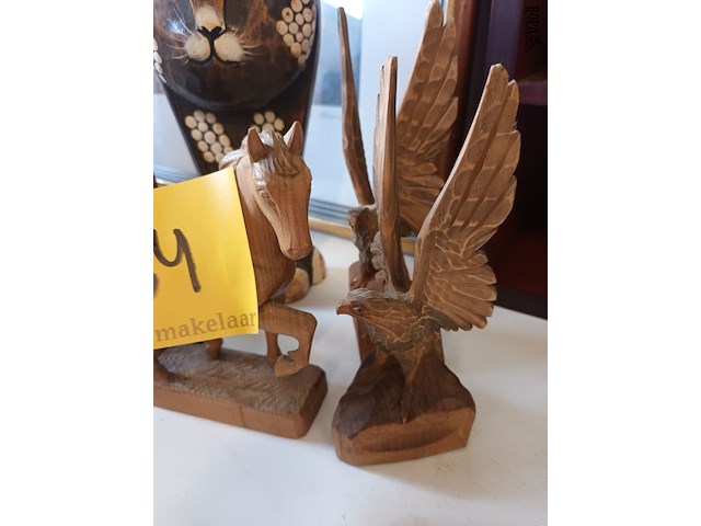 Lot 34 - houten dieren deco.5 stuks - afbeelding 3 van  5