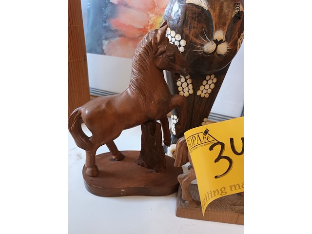 Lot 34 - houten dieren deco.5 stuks - afbeelding 4 van  5