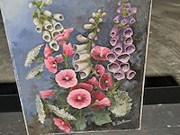 Lot 34 - schilderij vingerhoedskruid deblock 30*40 - afbeelding 1 van  1
