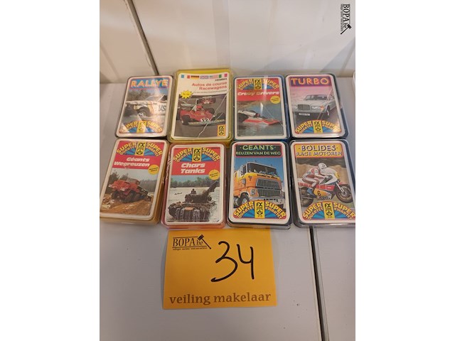 Lot 34 - vintage kwartetspellen. 8 stuks - afbeelding 1 van  5
