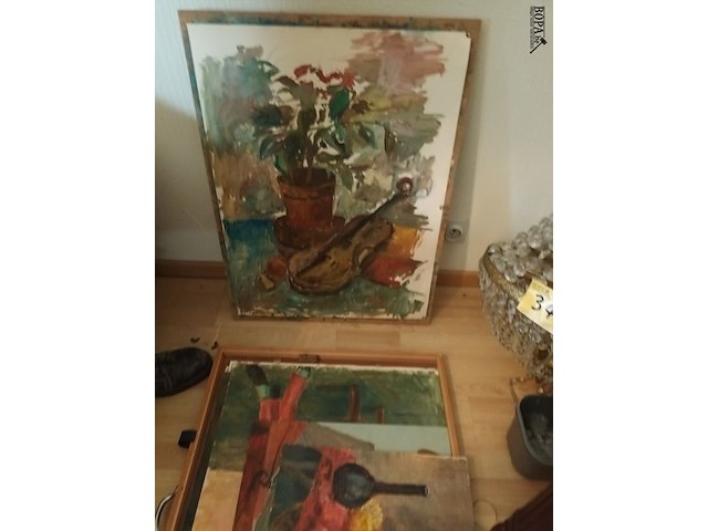 Lot 341 - schilderskoffer met inhoud - afbeelding 4 van  5