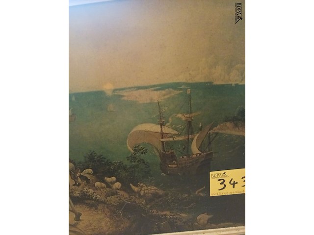 Lot 343 - kader reproductie zeezicht - afbeelding 3 van  4