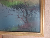 Lot 343 - schilderij landschap met beek - afbeelding 3 van  3
