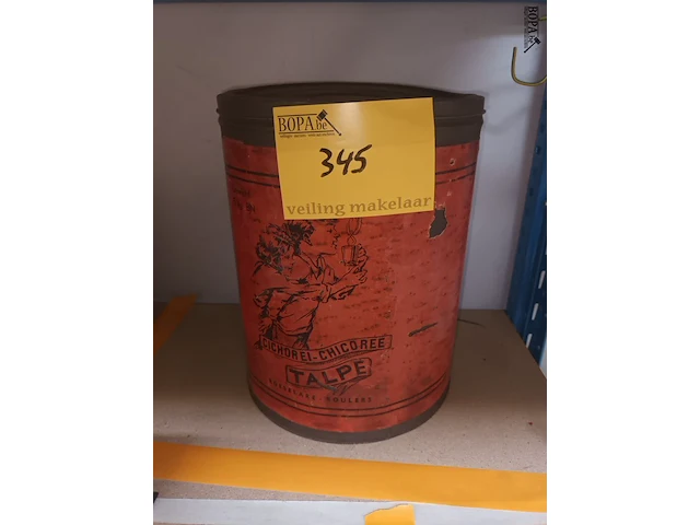 Lot 345 - blikken doos cichorei talpe roeselare - afbeelding 1 van  4