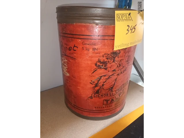 Lot 345 - blikken doos cichorei talpe roeselare - afbeelding 4 van  4