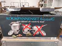Lot 346 - kookpotten met deksel 2 stuks en sauspan - afbeelding 1 van  2