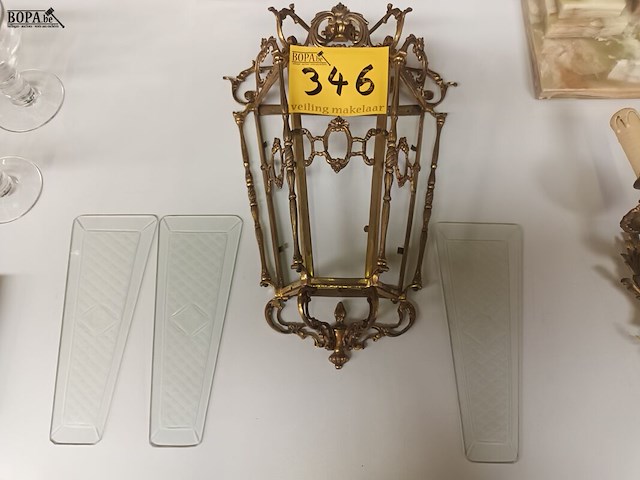 Lot 346 - muurlamp in koper - afbeelding 1 van  4