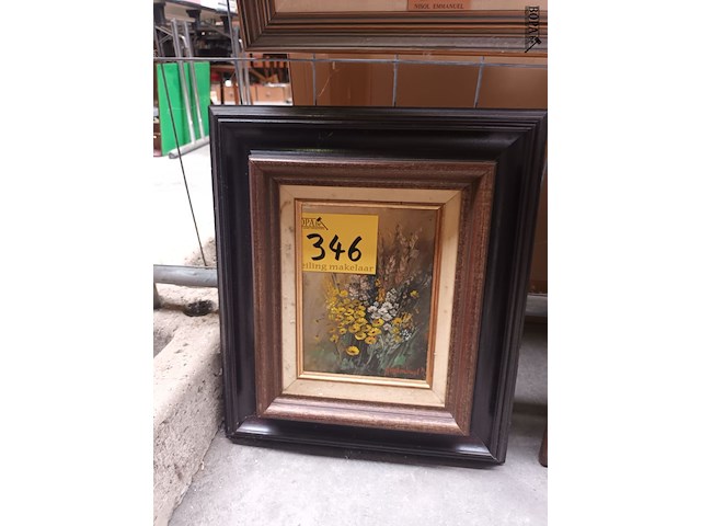 Lot 346 - schilderij bloemen - afbeelding 1 van  3