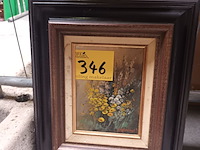 Lot 346 - schilderij bloemen - afbeelding 1 van  3