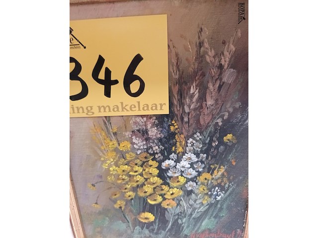 Lot 346 - schilderij bloemen - afbeelding 2 van  3