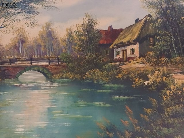 Lot 347 - schilderij landschap - afbeelding 2 van  4