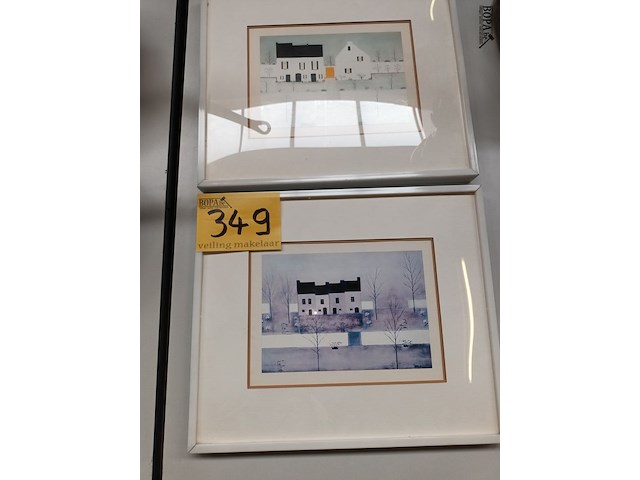 Lot 349 - kaders g. peel. 2 stuks - afbeelding 1 van  4