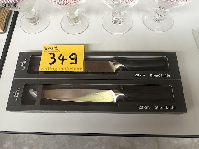 Lot 349 - keukenmessen sabatier. 2 stuks - afbeelding 1 van  3