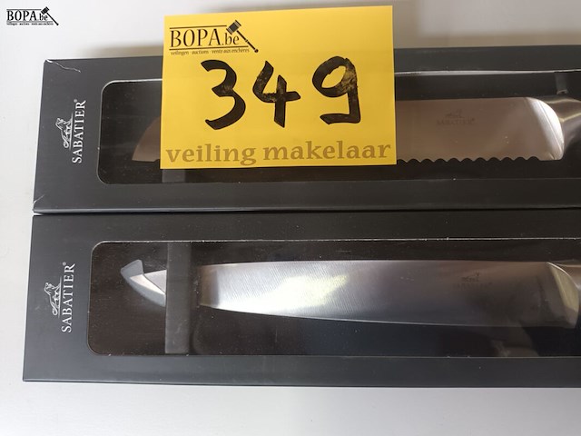 Lot 349 - keukenmessen sabatier. 2 stuks - afbeelding 3 van  3