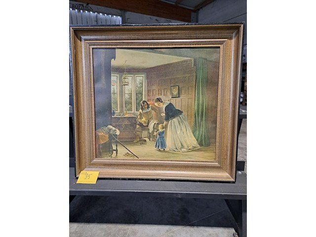 Lot 35 - afbeelding 'the cacaliers return' geschilderd in 1847 - afbeelding 1 van  1
