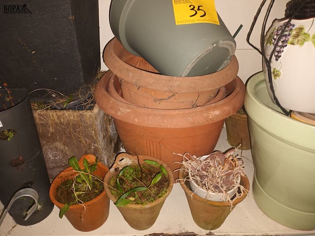 Lot 35 - bloempotten en bloembakken. 11 stuks - afbeelding 3 van  4