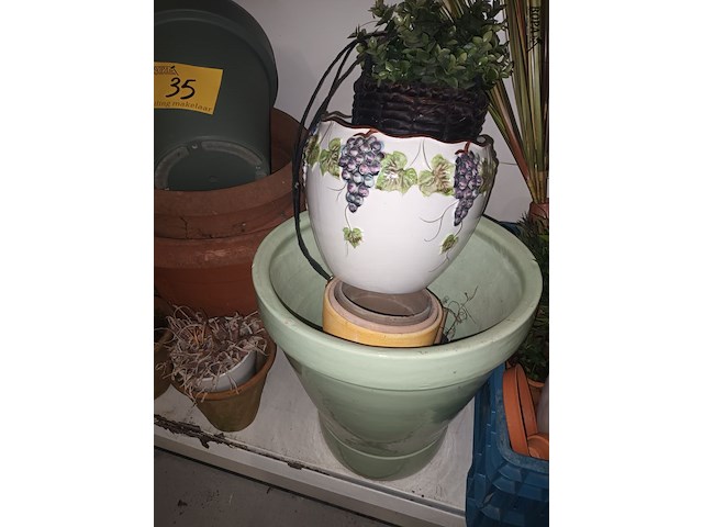 Lot 35 - bloempotten en bloembakken. 11 stuks - afbeelding 4 van  4