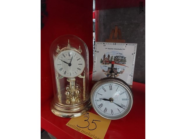 Lot 35 - diverse klokken, 3 stuks - afbeelding 1 van  5