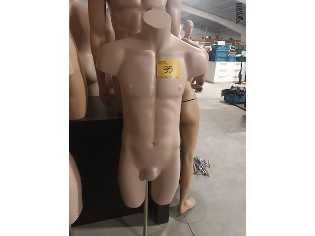 Lot 35 - huidskleur torso man met statief - afbeelding 1 van  3