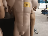 Lot 35 - huidskleur torso man met statief - afbeelding 1 van  3