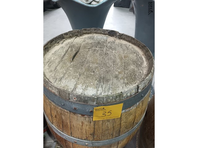 Lot 35 - oude wijnton - afbeelding 3 van  3