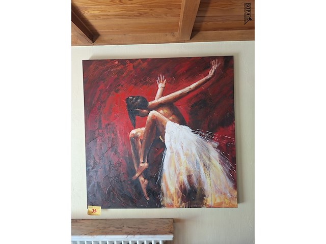 Lot 35 - schilderij ballerina - afbeelding 1 van  3