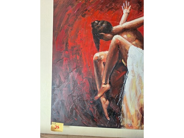 Lot 35 - schilderij ballerina - afbeelding 3 van  3