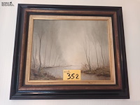 Lot 352 - kader boslandschap - afbeelding 1 van  4