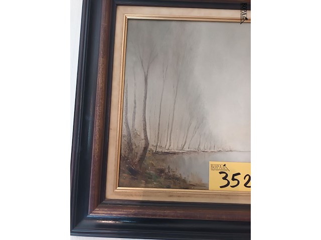 Lot 352 - kader boslandschap - afbeelding 2 van  4