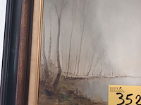 Lot 352 - kader boslandschap - afbeelding 2 van  4
