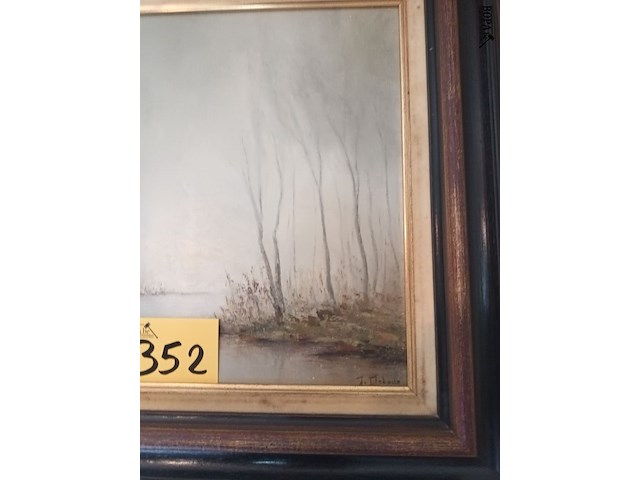 Lot 352 - kader boslandschap - afbeelding 3 van  4