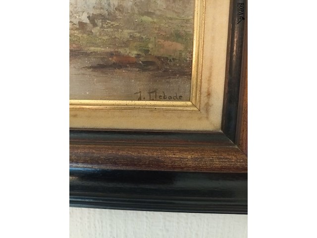 Lot 352 - kader boslandschap - afbeelding 4 van  4