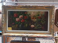 Lot 352 - schilderij stilleven rozen - afbeelding 1 van  4