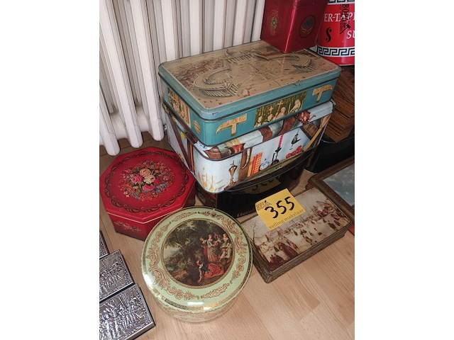 Lot 355 - blikken dozen. 20 stuks - afbeelding 3 van  4