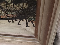 Lot 355 - schilderij sneeuwlandschap - afbeelding 3 van  3