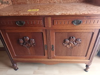 Lot 356 - antieke kast met marmer en spiegel - afbeelding 2 van  7