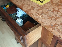 Lot 356 - antieke kast met marmer en spiegel - afbeelding 5 van  7