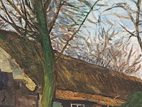 Lot 356 - schilderij huis tussen bomen - afbeelding 2 van  4