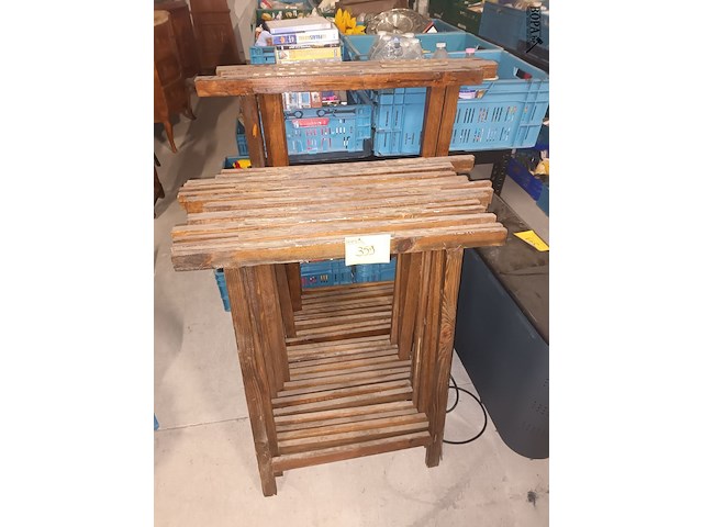 Lot 359 - houten schragen. 12 stuks - afbeelding 1 van  3