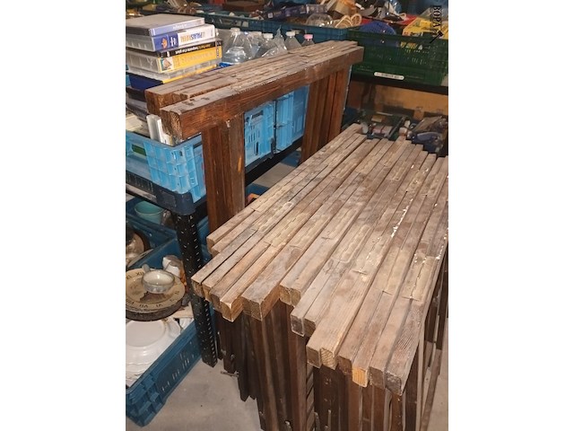 Lot 359 - houten schragen. 12 stuks - afbeelding 3 van  3