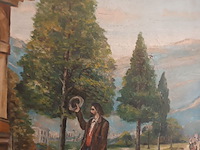 Lot 359 - schilderij wandelaars - afbeelding 3 van  5