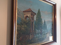 Lot 359 - schilderij wandelaars - afbeelding 5 van  5